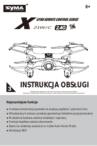 Instrukcja Syma X21W Dron