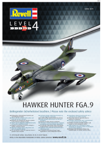 Manual Revell set 03908 Airplanes Hawker Hunter FGA.9