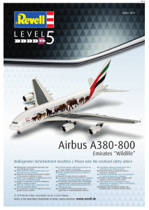 Manual Revell set 03882 Airplanes Airbus A380-800 Emirates