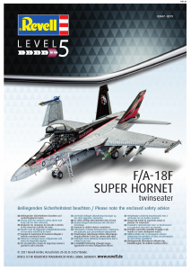 Manual Revell set 03847 Airplanes F/A-18F Super Hornet