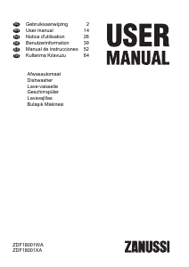 Manual de uso Zanussi ZDF18001WA Lavavajillas