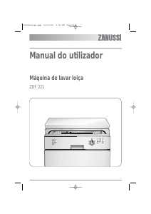 Manual Zanussi ZDF221X Máquina de lavar louça