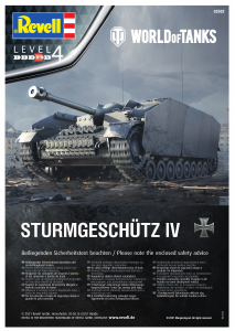 Manual Revell set 03502 World of Tanks Sturmgeschutz IV