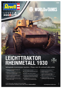 Manual Revell set 03506 World of Tanks Leichttraktor Rheinmetall 1930