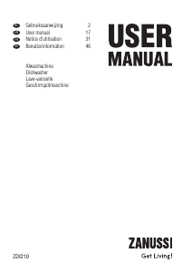 Manual Zanussi ZDI210X Dishwasher