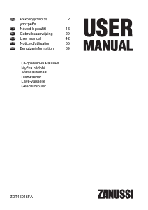 Handleiding Zanussi ZDT16015FA Vaatwasser