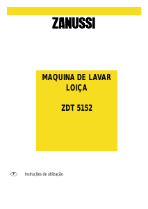 Manual Zanussi ZDT5152 Máquina de lavar louça