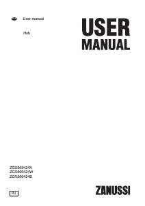 Manual Zanussi ZGX566424B Hob