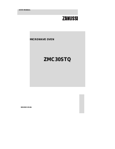 Manual Zanussi ZMC30STQX Microwave