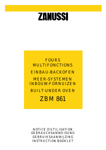 Manual Zanussi ZBM861 Oven