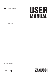 Manual Zanussi ZCG9210K1W Range