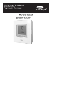 Manual Carrier TC-PAC01-A Comfort Thermostat