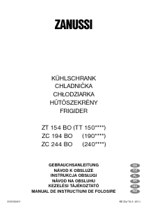 Manual Zanussi ZC244BO Frigider