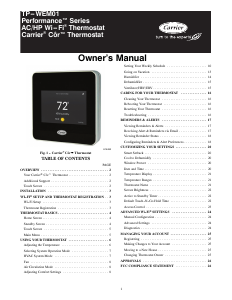 Manual Carrier TP-WEM01 Cor Thermostat