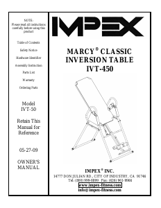 Manual Impex IVT-450 Multi-gym