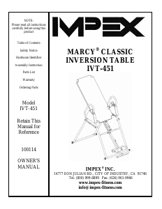 Manual Impex IVT-451 Multi-gym