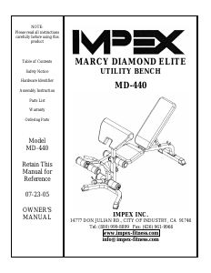 Manual Impex MD-440 Multi-gym