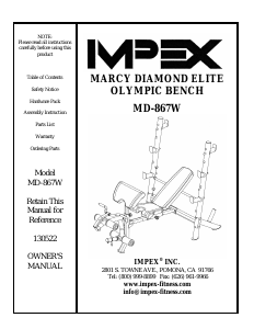 Handleiding Impex MD-867W Fitnessapparaat
