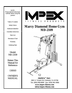 Manual Impex MD-2109 Multi-gym
