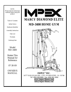 Manual Impex MD-3400 Multi-gym