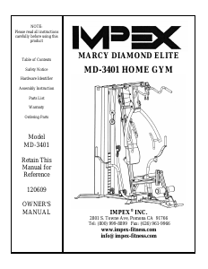 Manual Impex MD-3401 Multi-gym