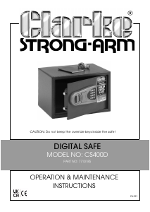 Manual Clarke CS400D Safe