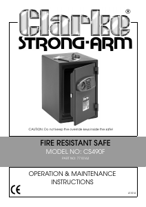 Manual Clarke CS490F Safe