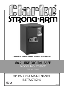 Manual Clarke CS800D Safe