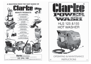 Handleiding Clarke HLS 125 Hogedrukreiniger