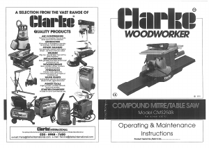 Manual Clarke CMS250B Mitre Saw