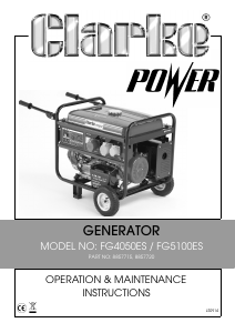 Manual Clarke FG4050ES Generator