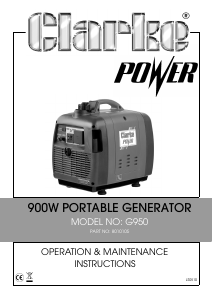 Manual Clarke G950 Generator