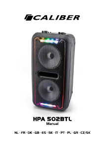 Mode d’emploi Caliber HPA502BTL Haut-parleur