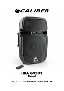 Manual de uso Caliber HPA603BT Altavoz