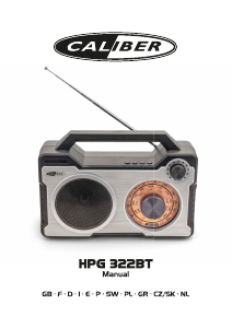 Návod Caliber HPG322BT Rádio