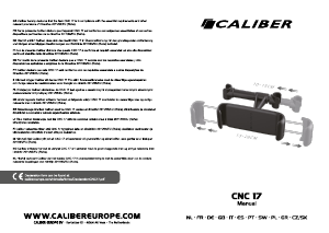 Manuál Caliber CNC17 Držák na telefon