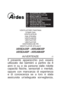 Manual de uso Ardes AR5AM35P Ventilador
