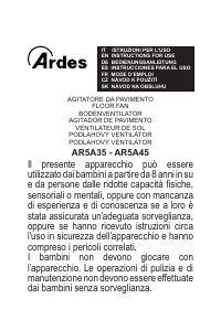 Manuale Ardes AR5A35 Ventilatore