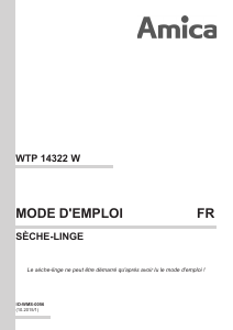 Mode d’emploi Amica WTP 14322 W Sèche-linge