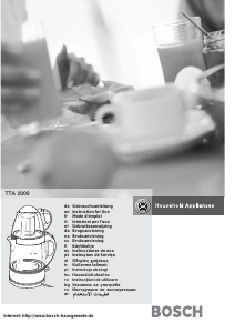 Руководство Bosch TTA2010 Чайная машина