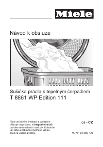 Manuál Miele T 8861 WP Edition 111 Sušák