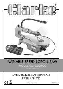 Manual Clarke CSS 400C Scroll Saw