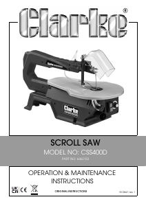 Manual Clarke CSS 400D Scroll Saw