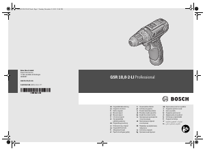 Bruksanvisning Bosch GSR 10.8-2-LI Professional Drill-skrutrekker