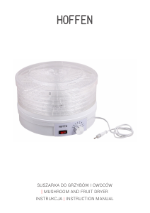 Manual Hoffen FD-9528 Food Dehydrator