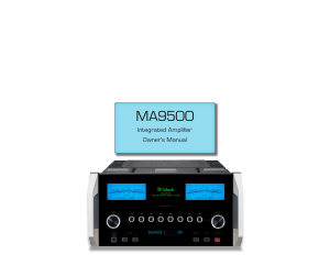 Manual McIntosh MA9500 Amplifier