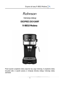 Instrukcja Rohnson R-98010 Modena Ekspres do espresso