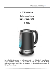 Bedienungsanleitung Rohnson R-7906 Wasserkocher