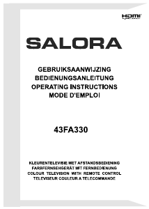 Mode d’emploi Salora 43FA330 Téléviseur LED
