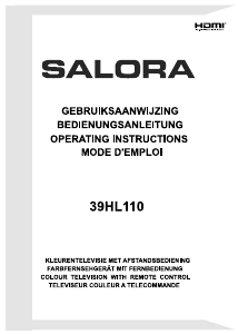 Mode d’emploi Salora 39HL110 Téléviseur LED